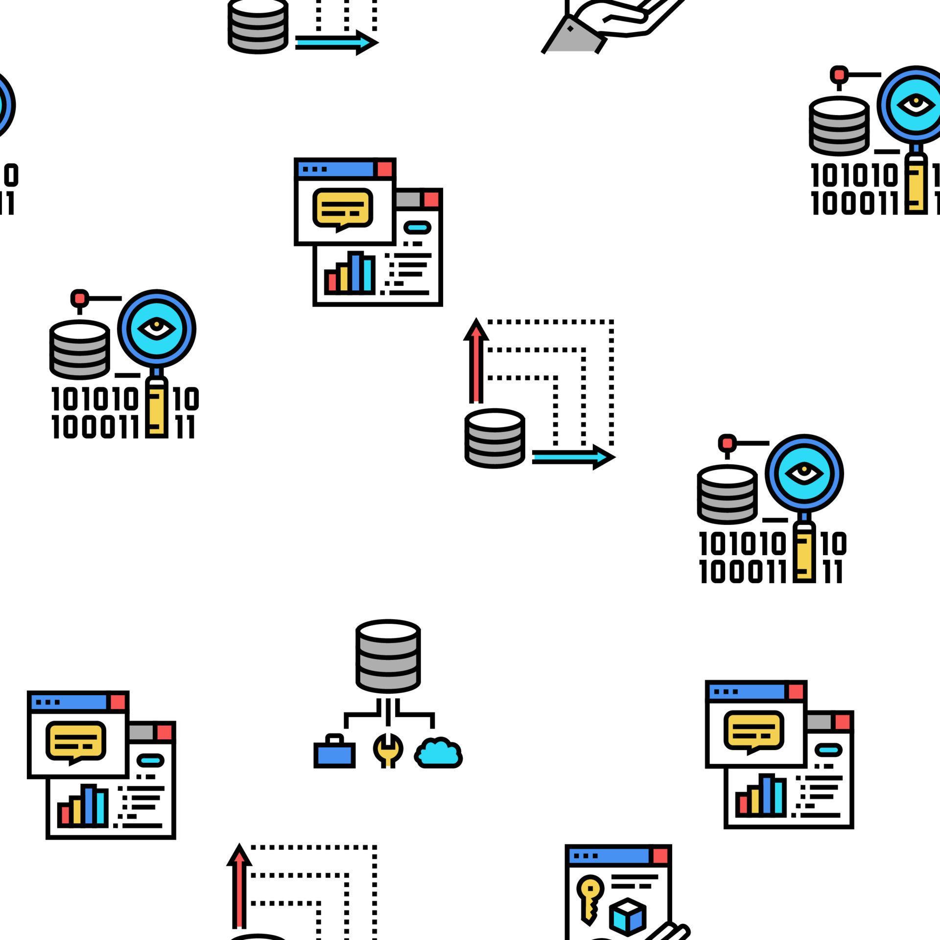 Manual Processing Vector Digital Processing Vector Seamless Pattern 10143532 Vector Art at Vecteezy