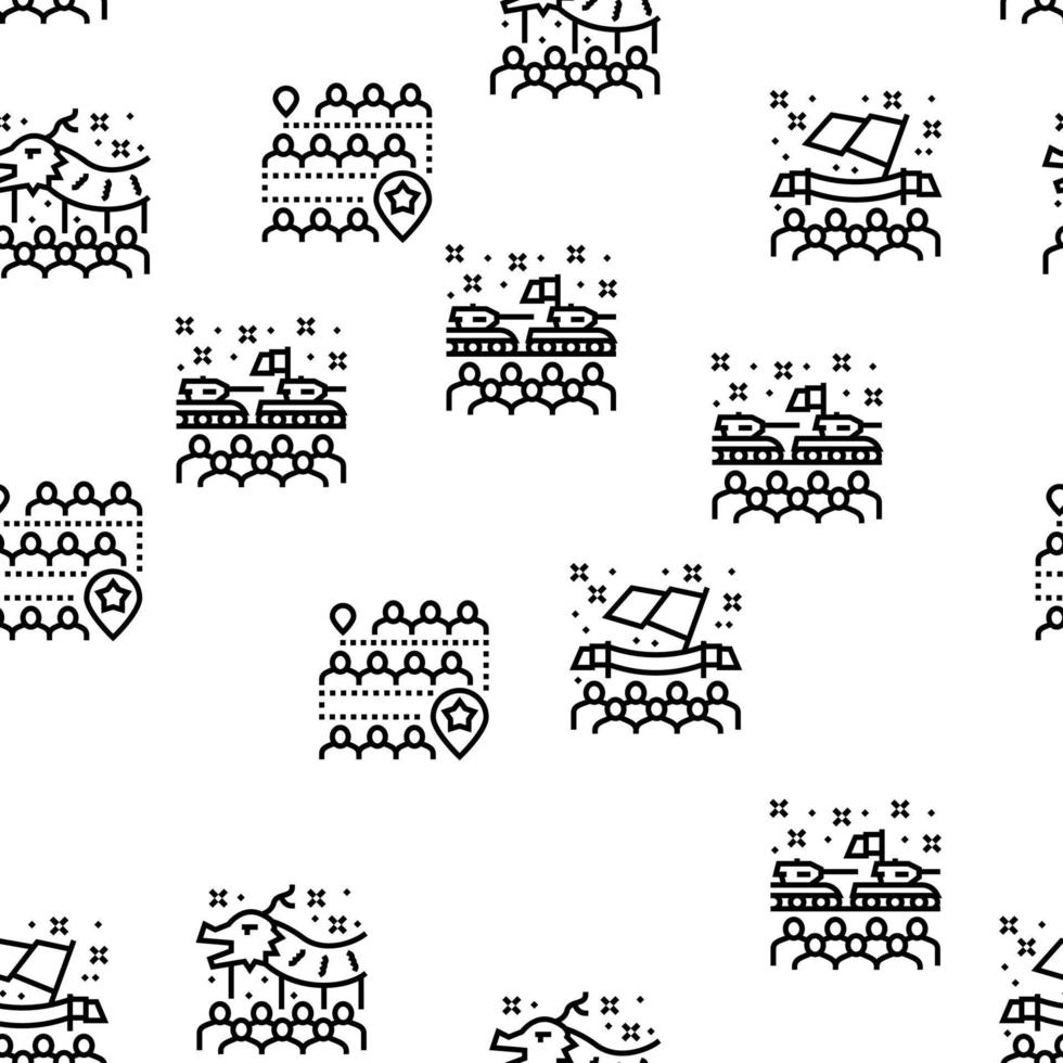 Parade Celebration Festival Event Vector Seamless Pattern