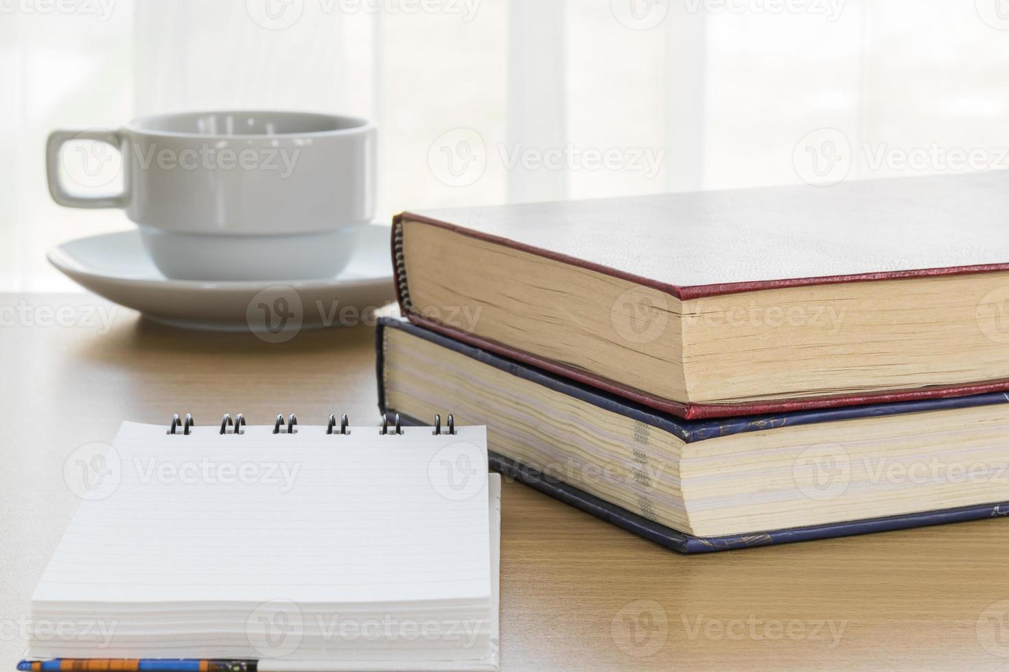 Note pad open blank page photo