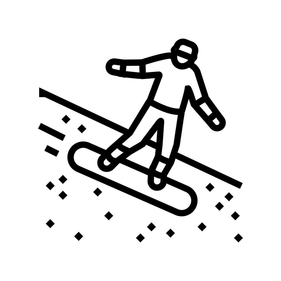 ilustración de vector de icono de línea de surf de arena