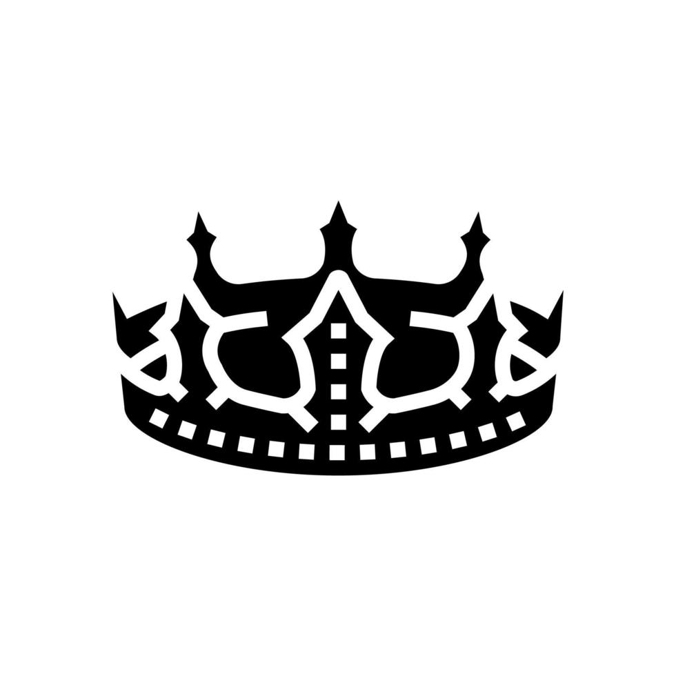 crown king glyph icon vector illustration