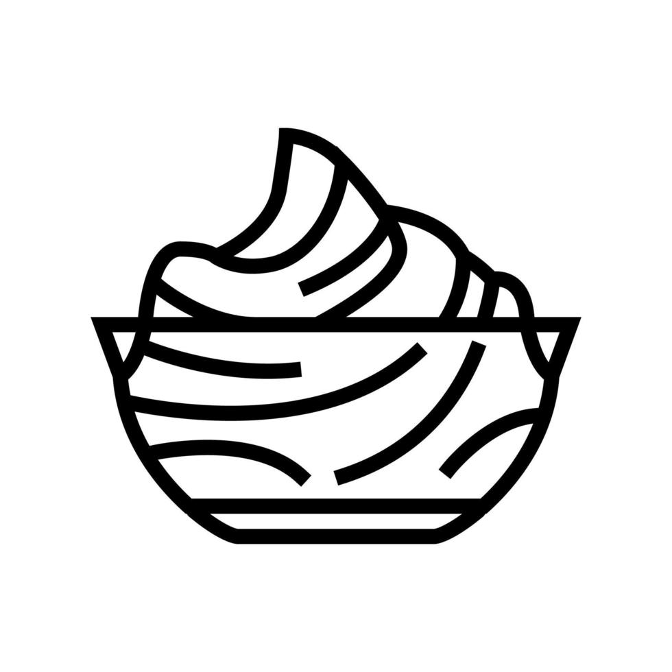 ilustración de vector de icono de línea de chocolate crema