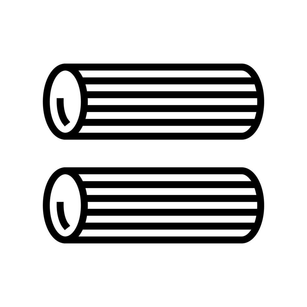 rigatoni pasta line icon vector illustration