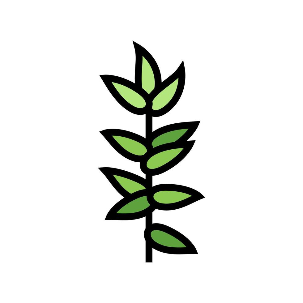 foliage branch color icon vector illustration