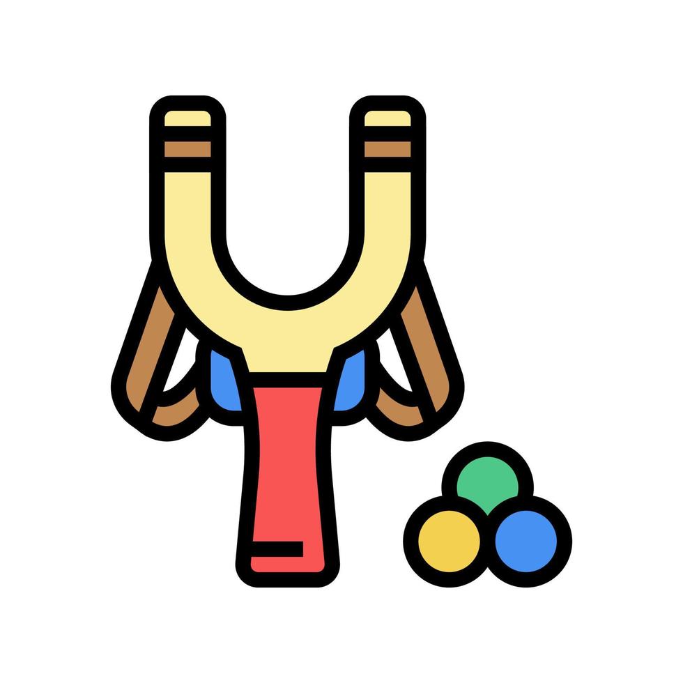 tirachinas juguete color icono vector ilustración
