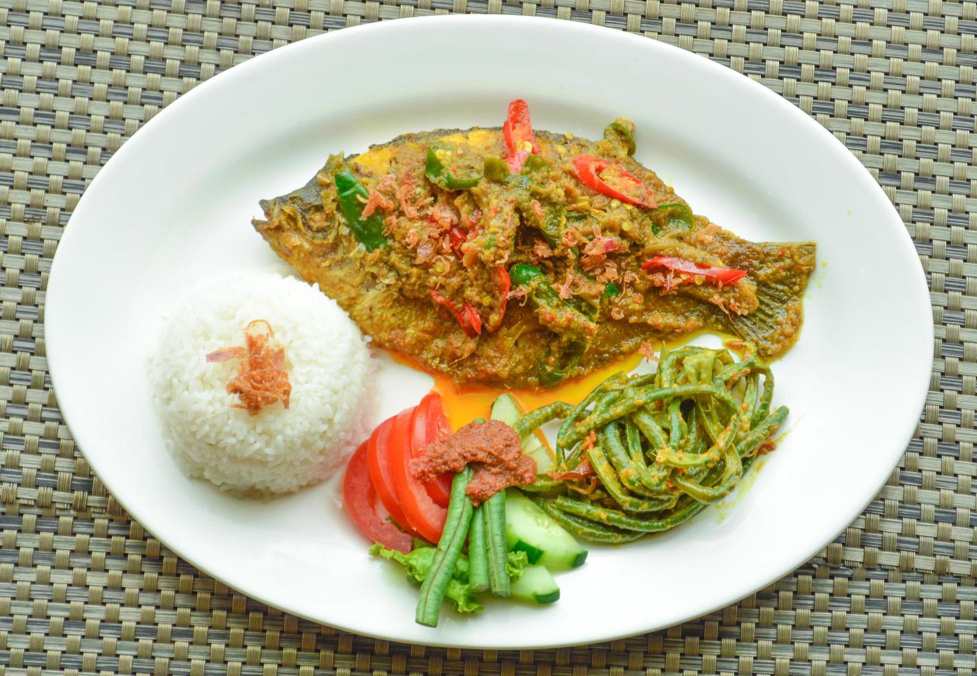 Fried Gurame with Balinese sauce photo