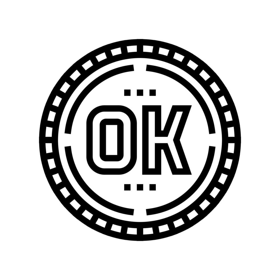 ok quality line icon vector illustration