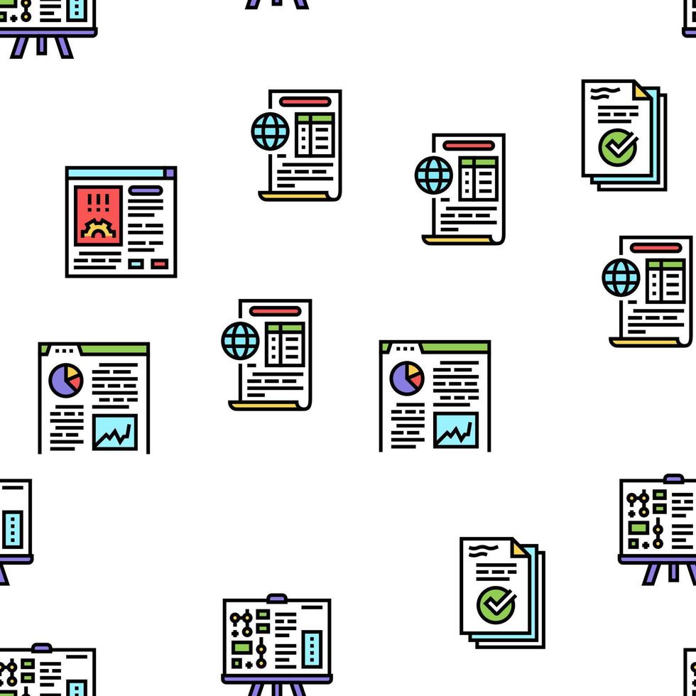 informes documentación vector patrón sin costuras