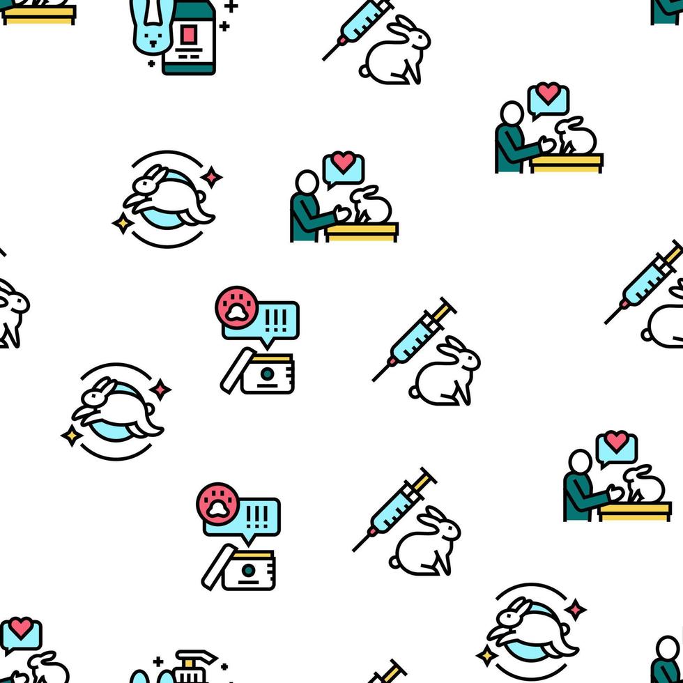 Cruelty Free Animals Vector Seamless Pattern