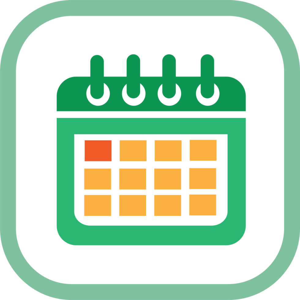 Calendar icon sign symbol design png