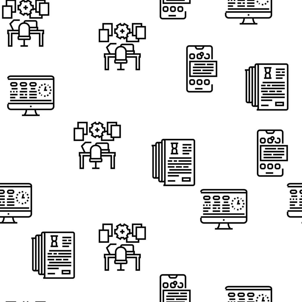 Productivity Manage Vector Seamless Pattern