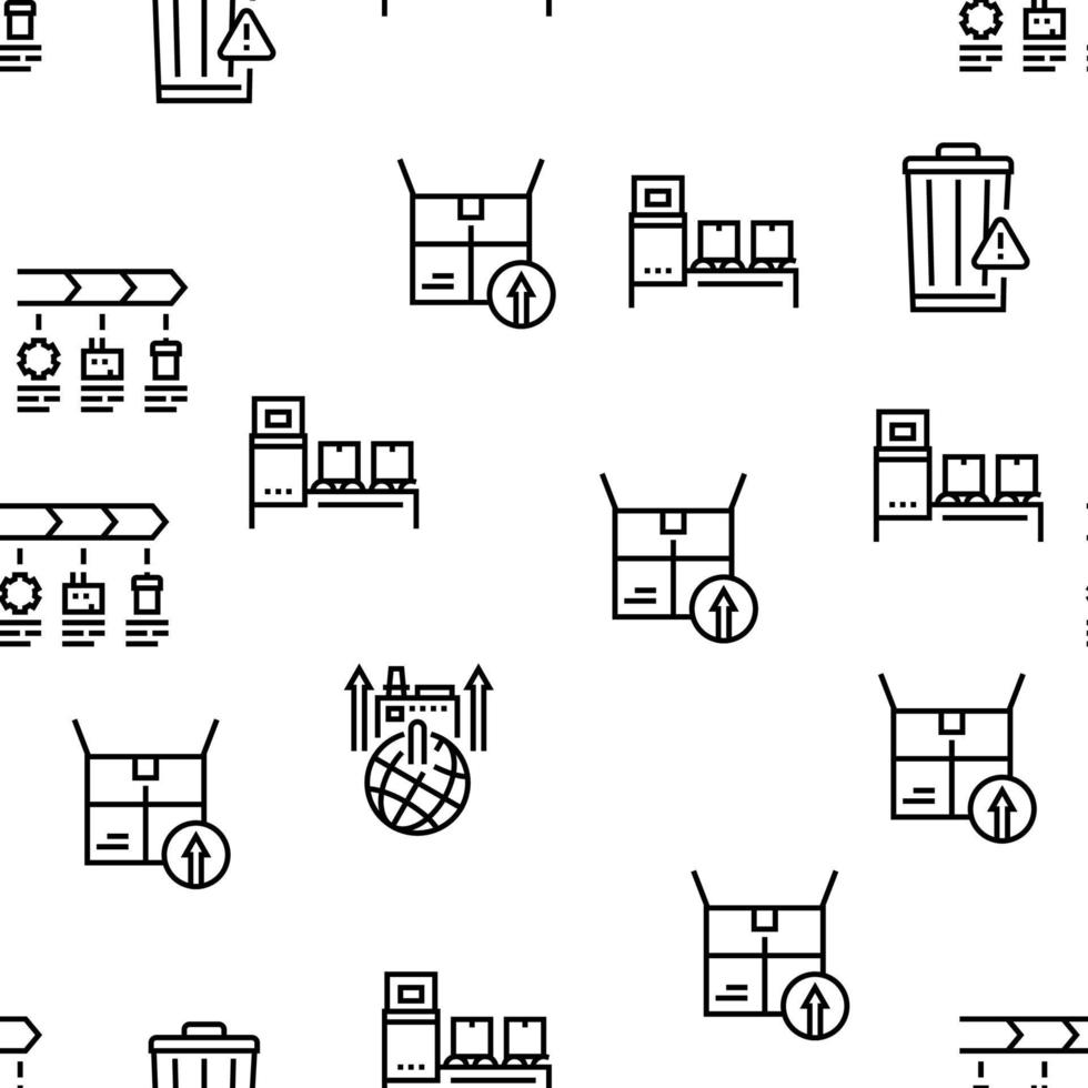 Circular And Linear Economy Model Icons Set Vector