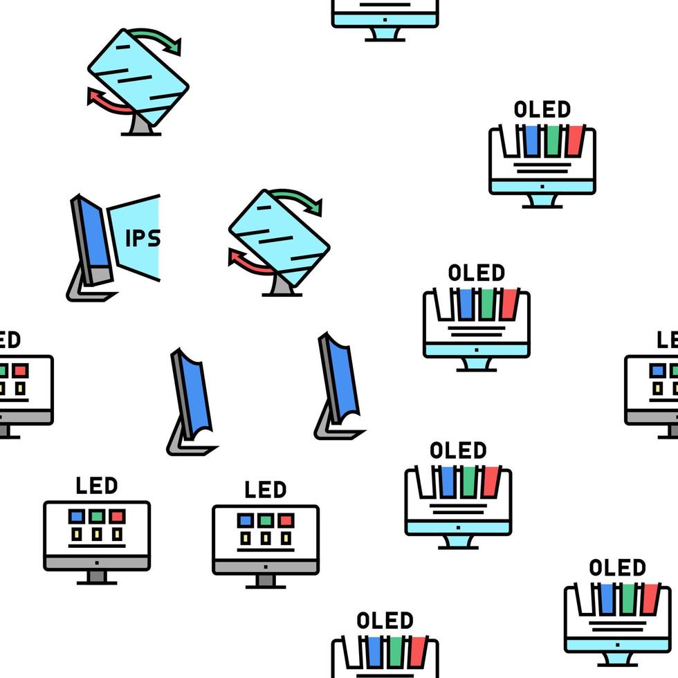 ordenador pc monitor vector de patrones sin fisuras