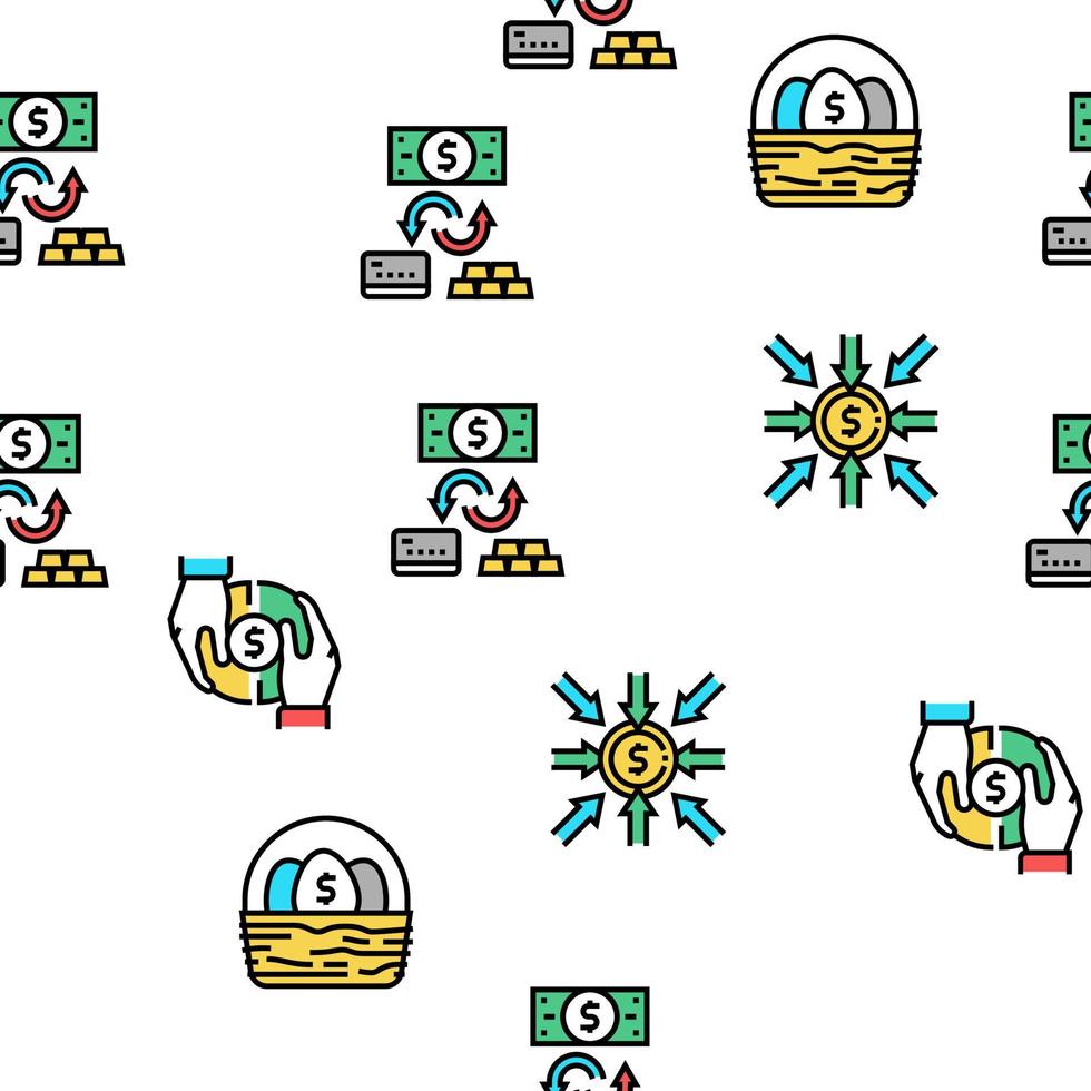 riqueza finanzas capital vector de patrones sin fisuras