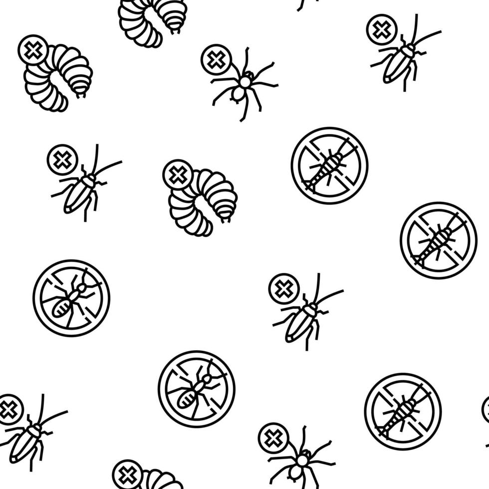 Pest Control Service Treatment Vector Seamless Pattern