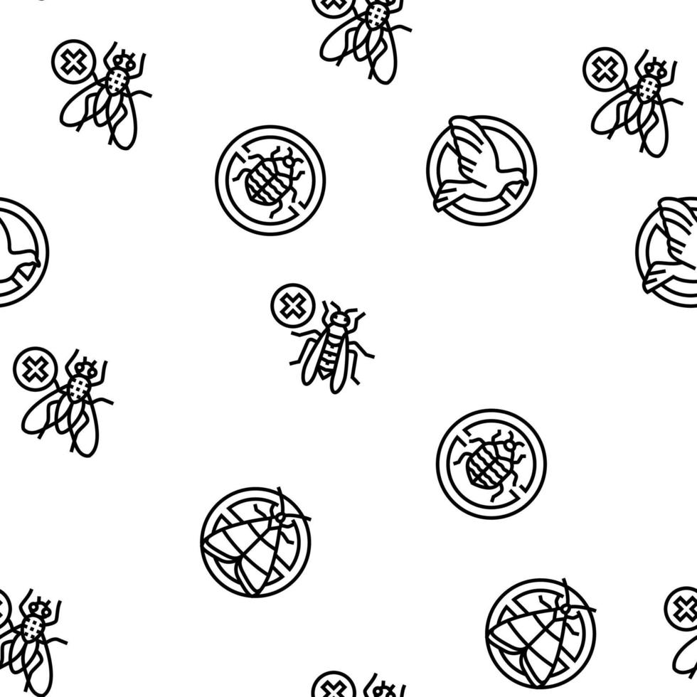 Pest Control Service Treatment Vector Seamless Pattern