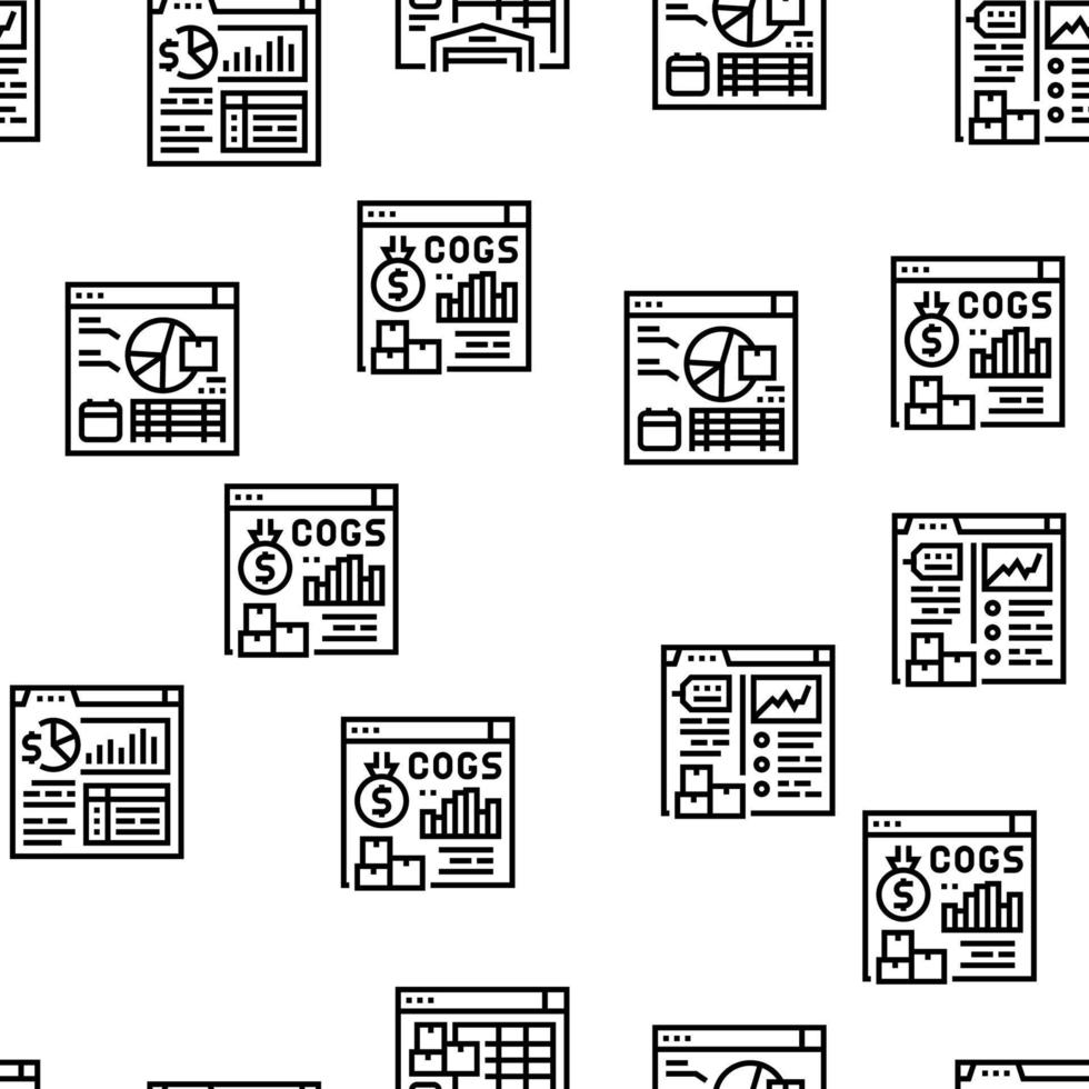 Inventory Analytics And Report Vector Seamless Pattern