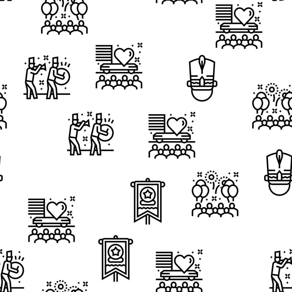 Parade Celebration Festival Event Vector Seamless Pattern