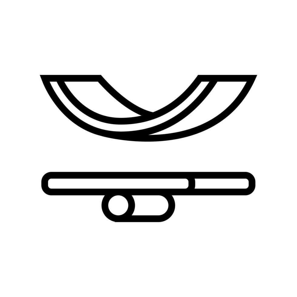 balance board line icon vector illustration