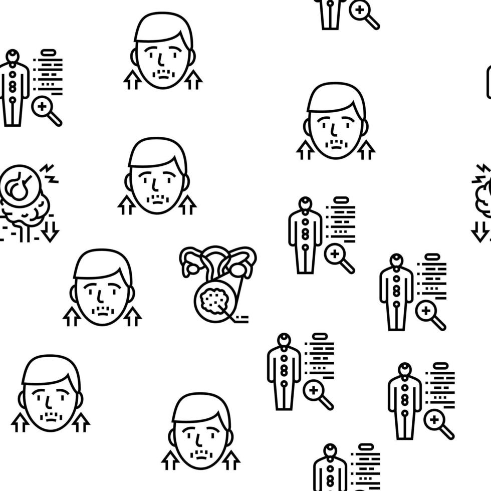 Endocrinology Medical Disease Vector Seamless Pattern