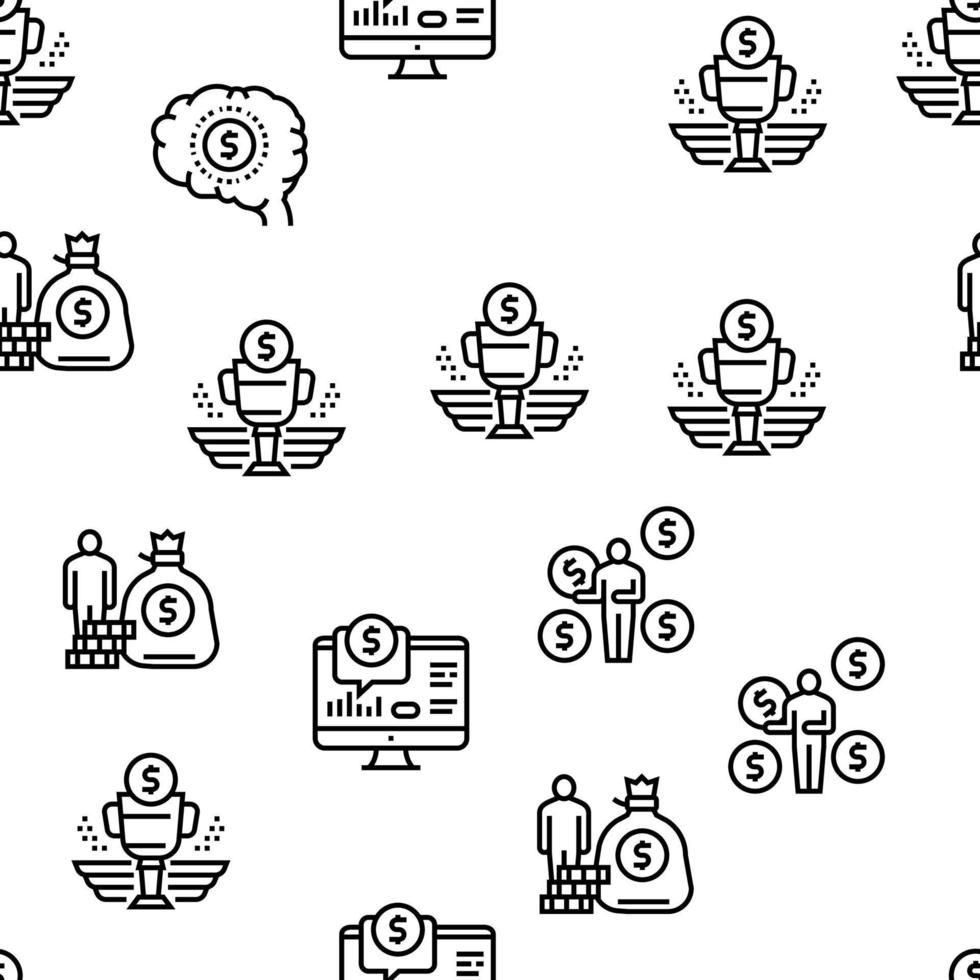 Financial Education Vector Seamless Pattern