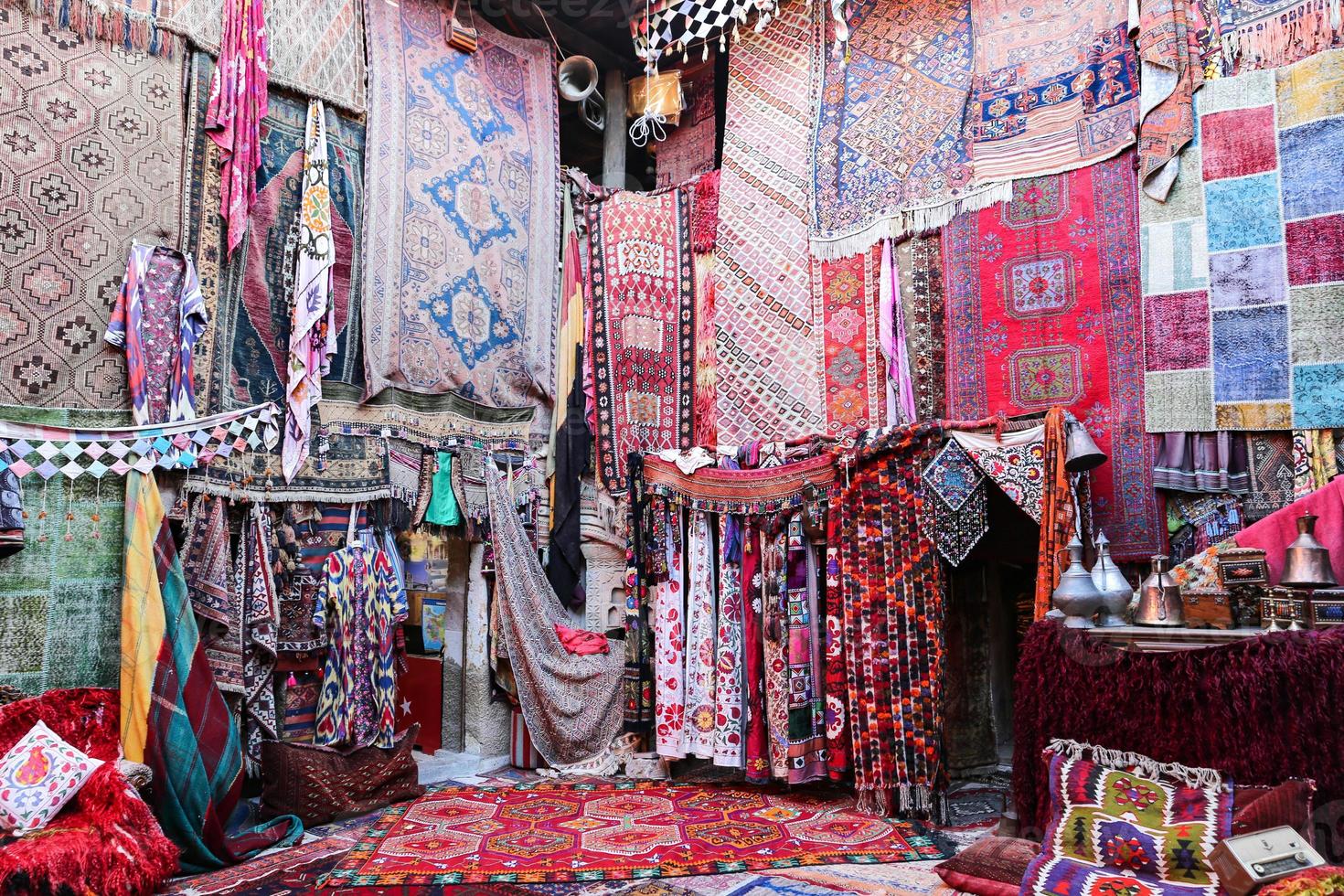 Turkish Traditional Carpets in Goreme, Nevsehir, Turkey photo