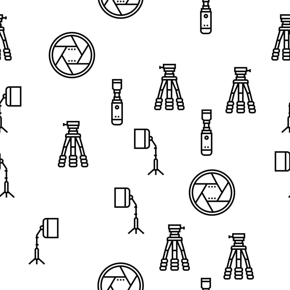 Photography Device Vector Seamless Pattern
