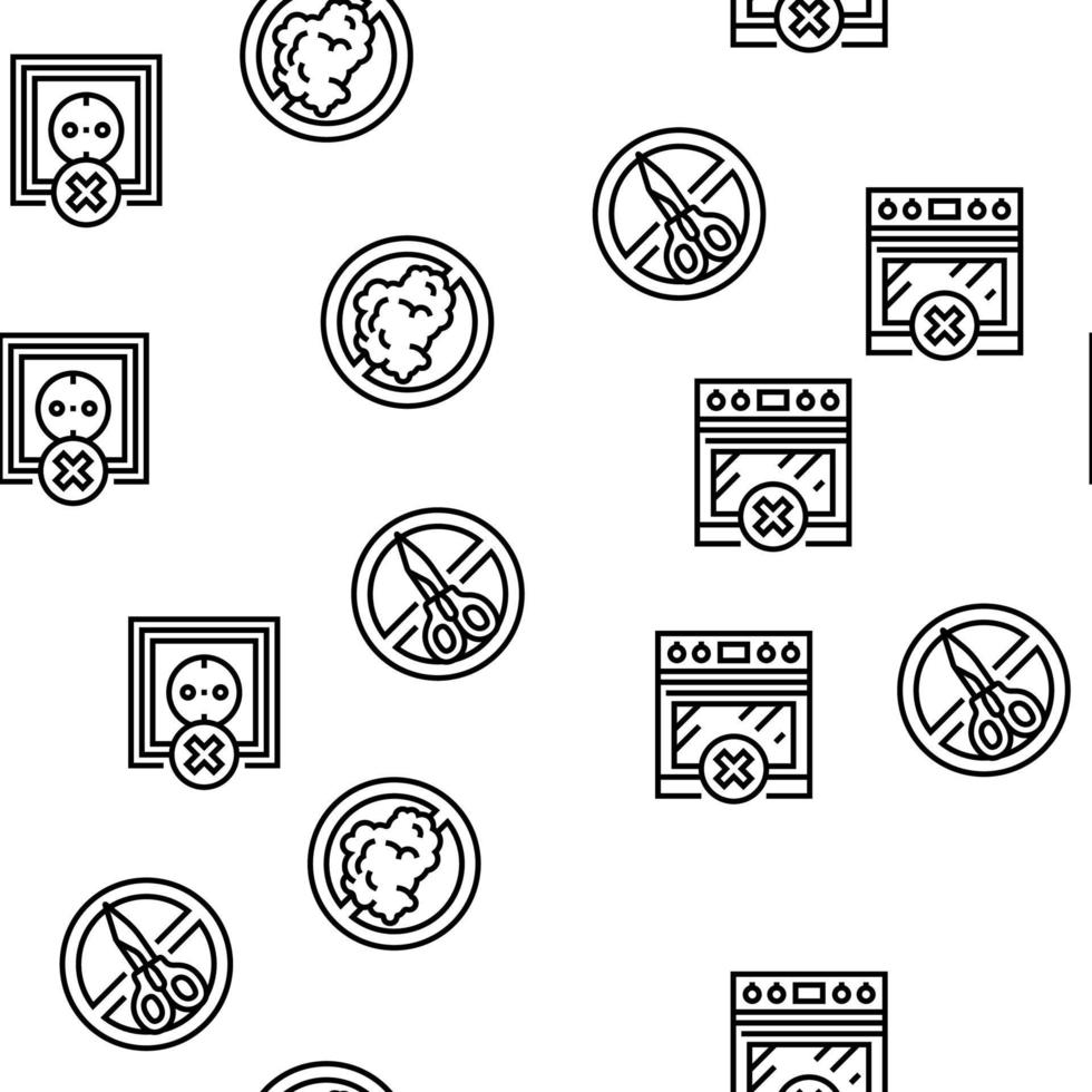 Child Life Safety Vector Seamless Pattern