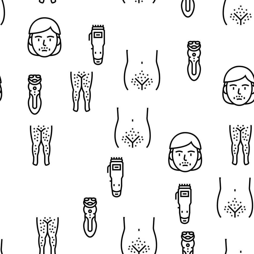 Shave Treat Accessory Vector Seamless Pattern