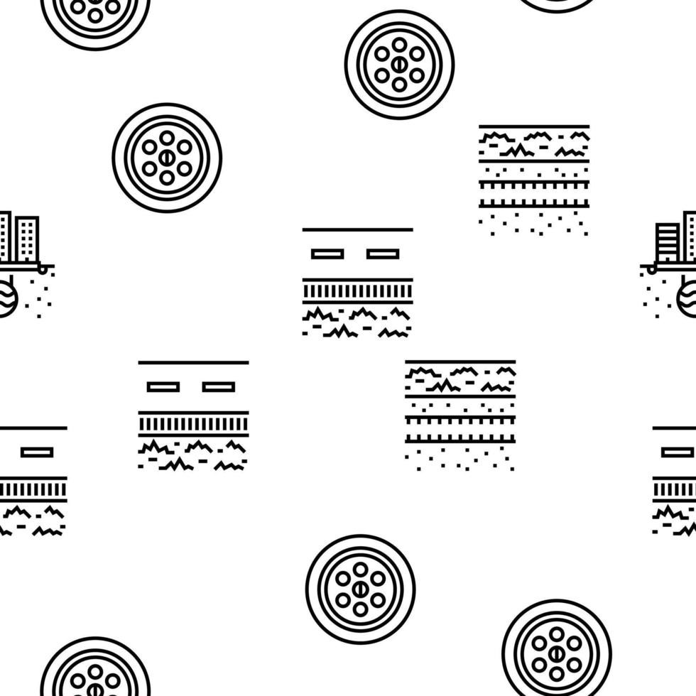 Drainage Water System Vector Seamless Pattern