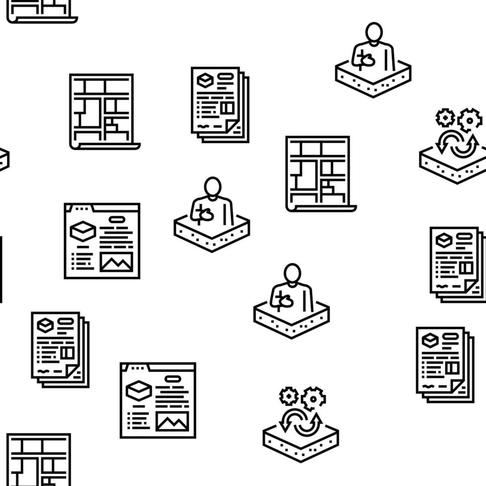 Land Property Business Vector Seamless Pattern