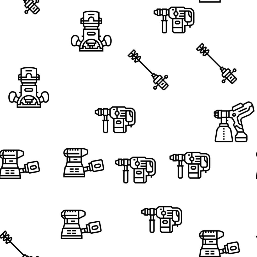 Tools For Building And Repair Vector Seamless Pattern