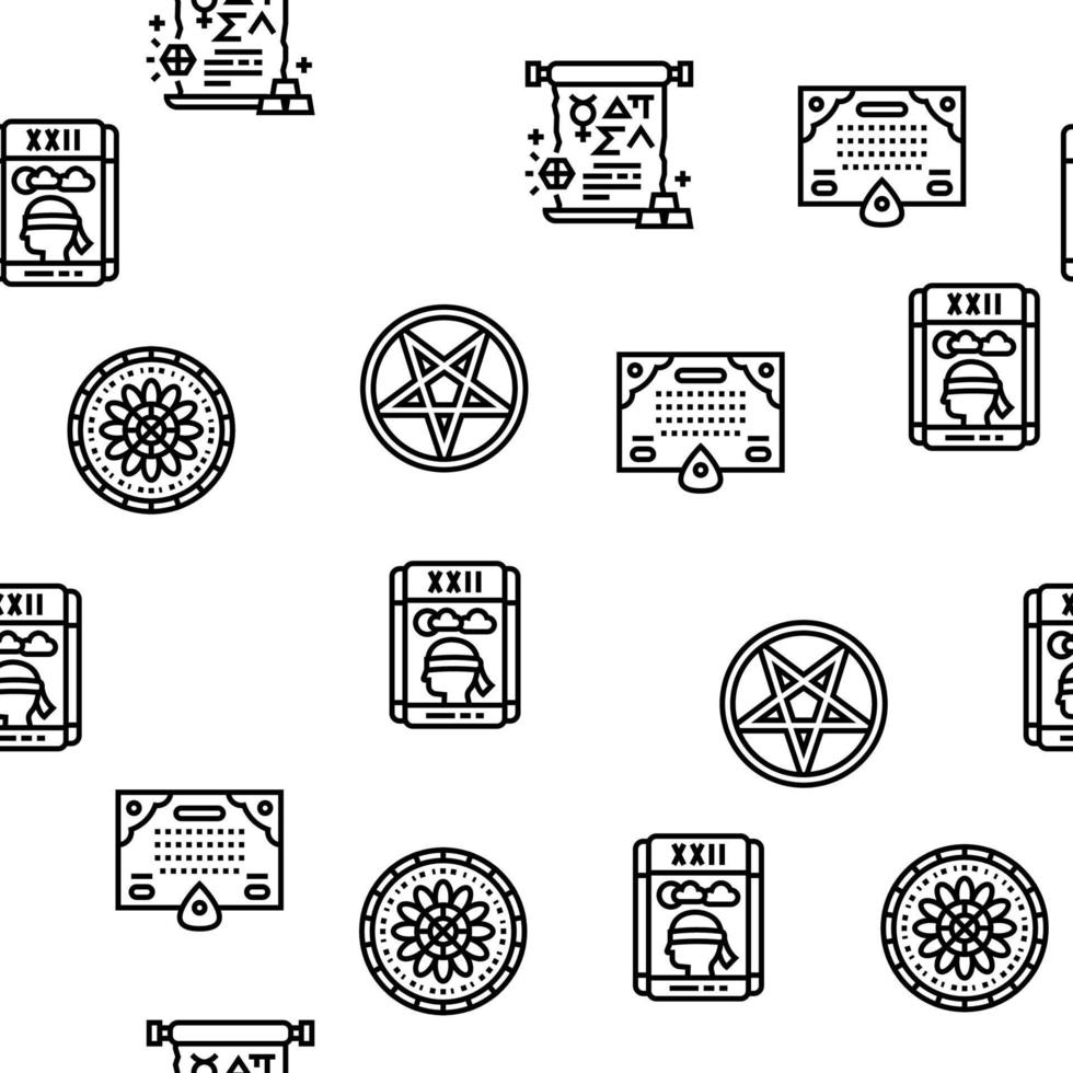 Astrological Objects Vector Seamless Pattern