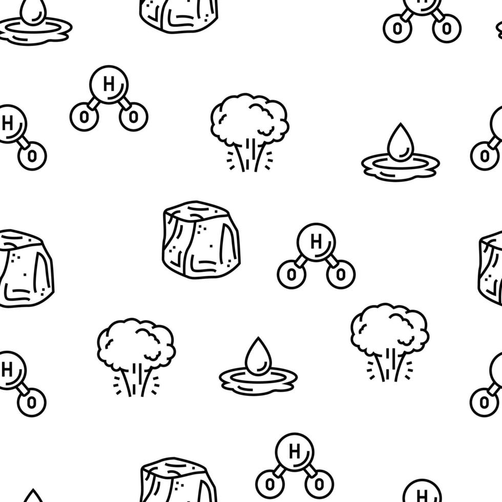 Water Purification Vector Seamless Pattern