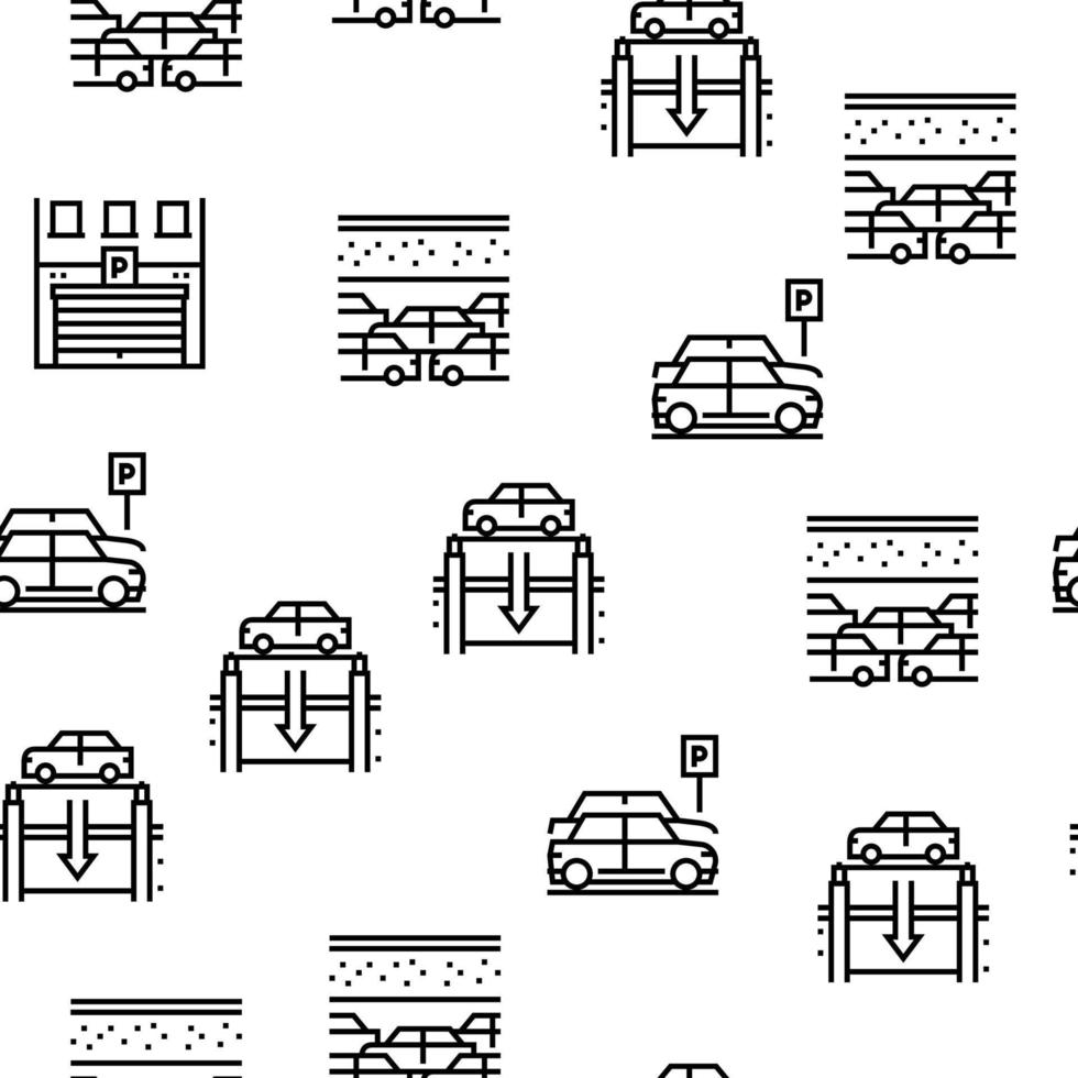 Underground Parking Vector Seamless Pattern
