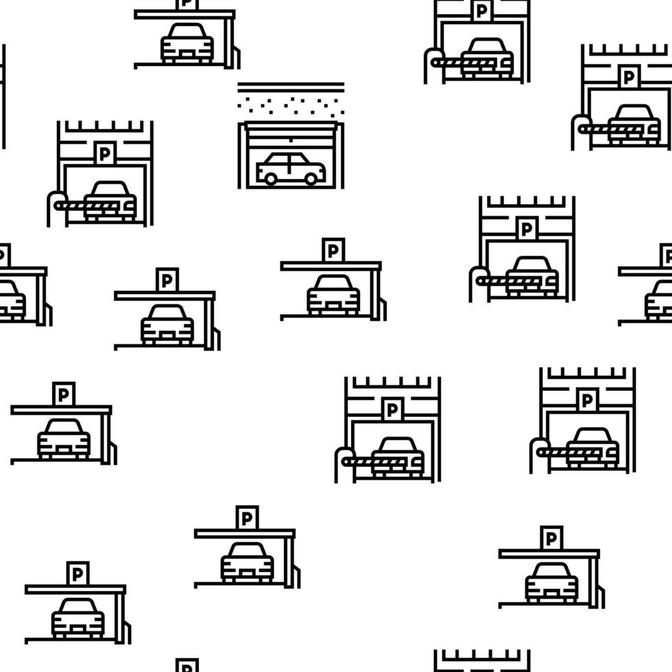 Underground Parking Vector Seamless Pattern