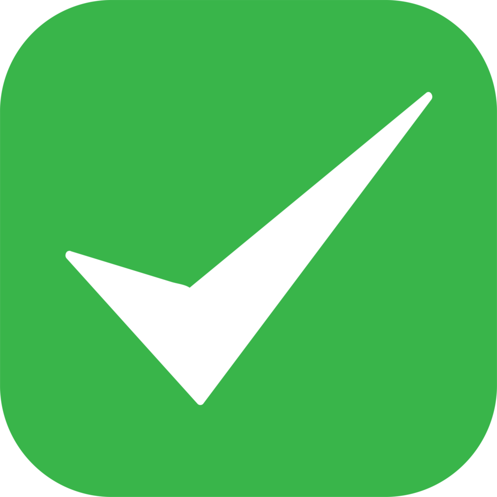 Tick icon accept approve sign design png