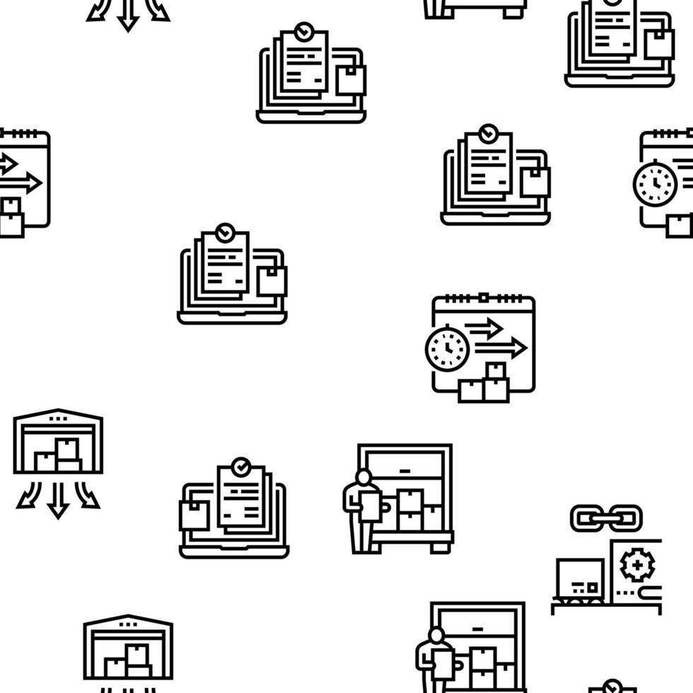 Procurement Process Vector Seamless Pattern