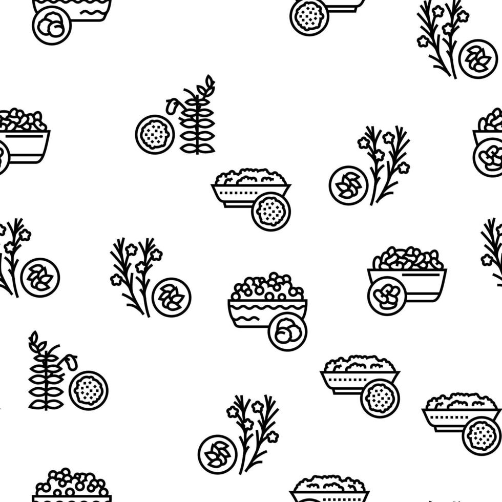 Groats Natural Food Vector Seamless Pattern