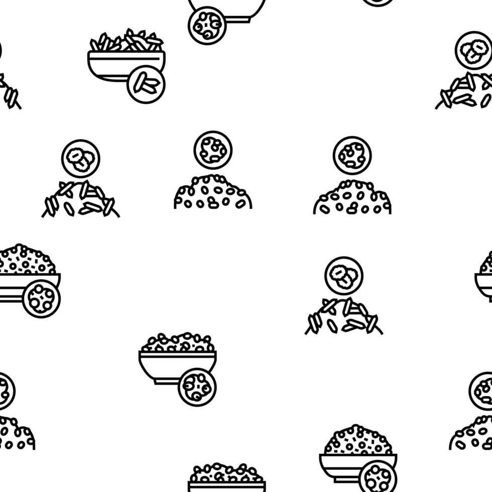 Groats Natural Food Vector Seamless Pattern