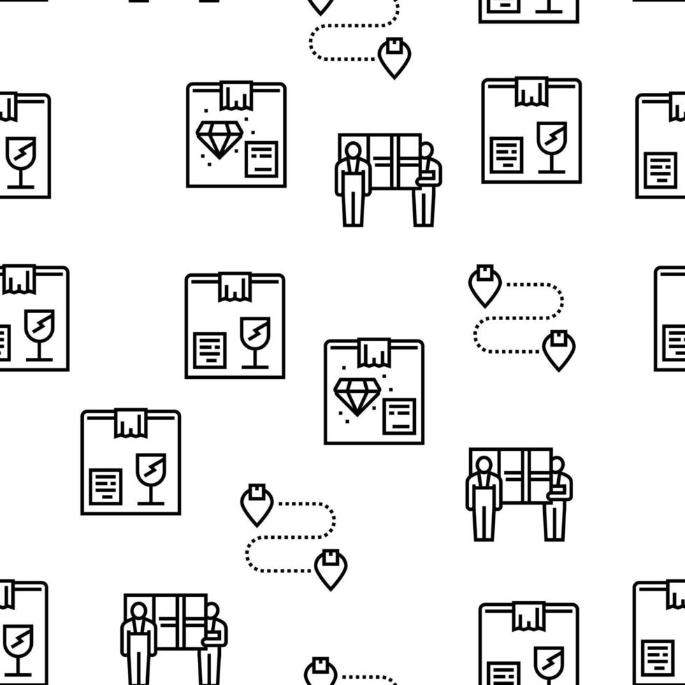 Mover Express Service Vector Seamless Pattern