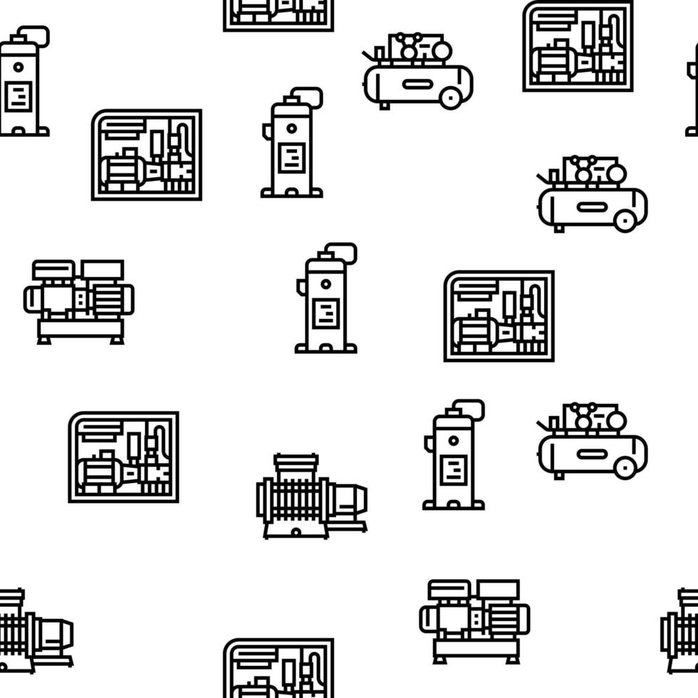 Air Compressor Tool Vector Seamless Pattern