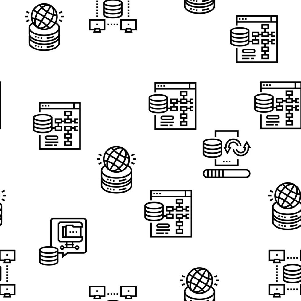 Digital Processing Vector Seamless Pattern