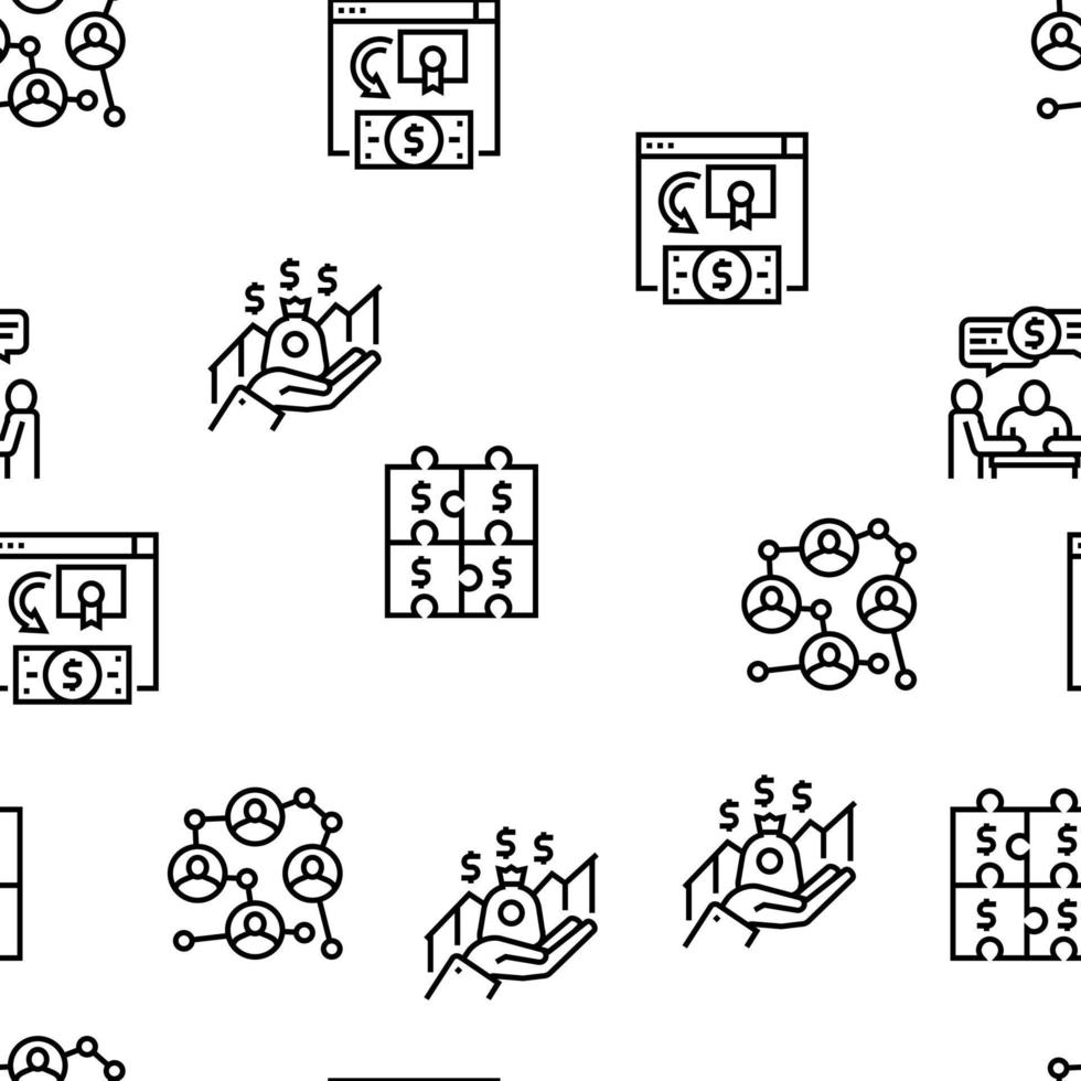 Stakeholder Business Vector Seamless Pattern