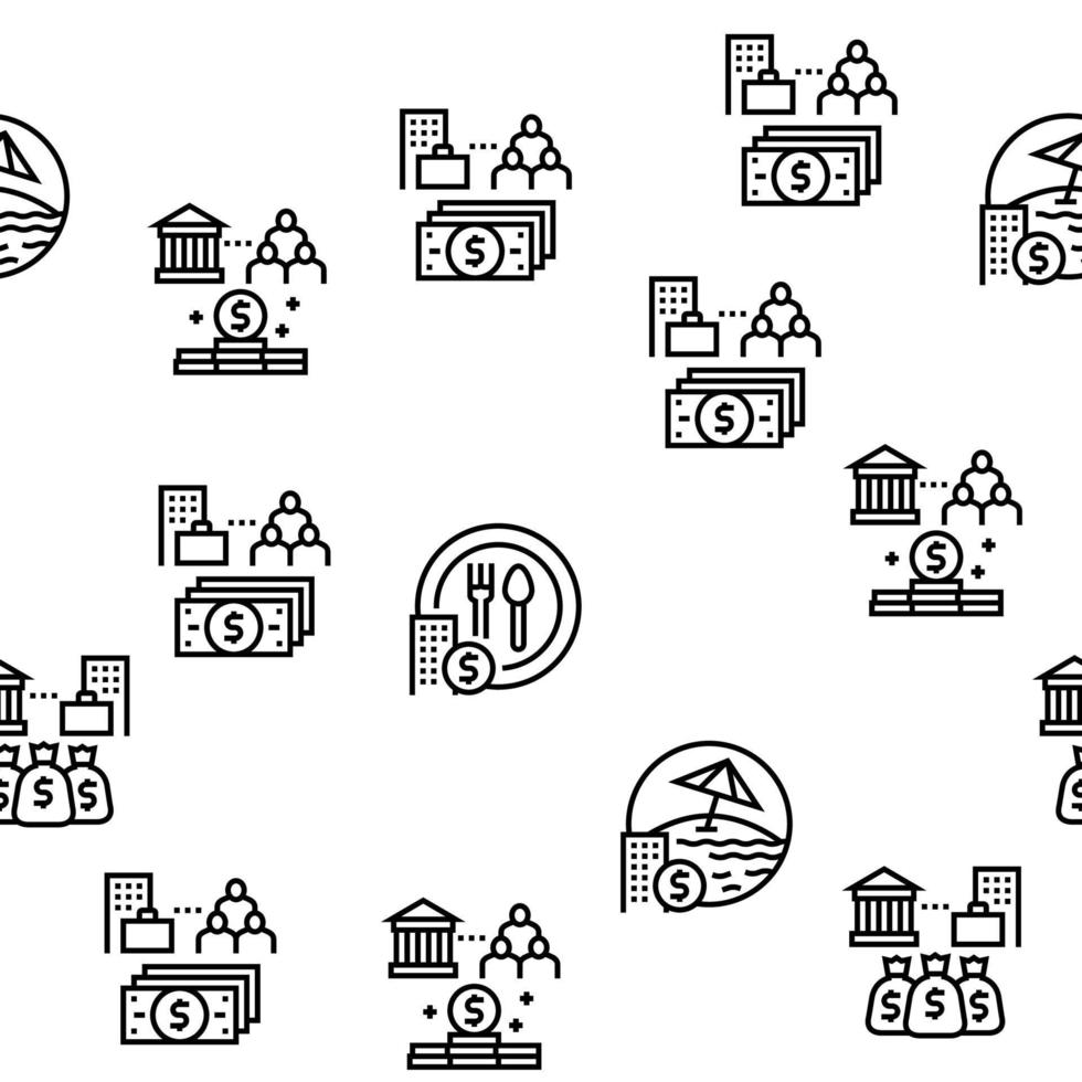 Benefits For Business Vector Seamless Pattern