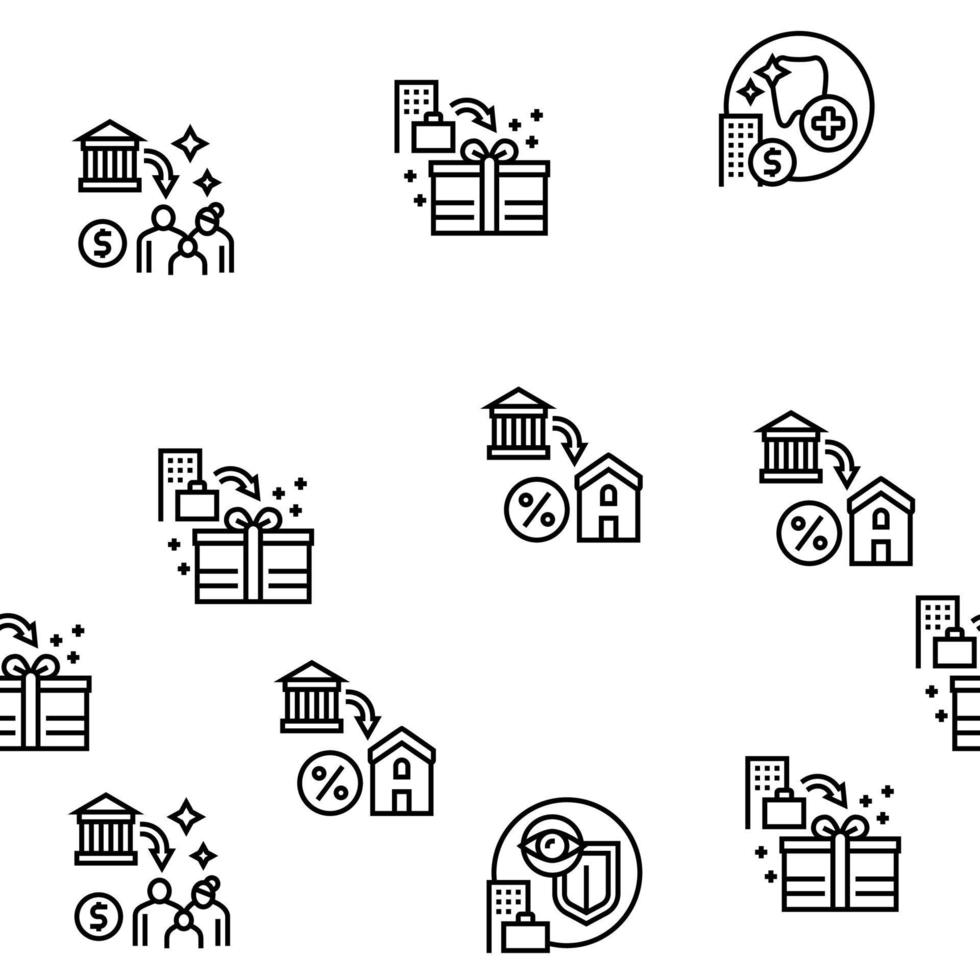 Benefits For Business Vector Seamless Pattern