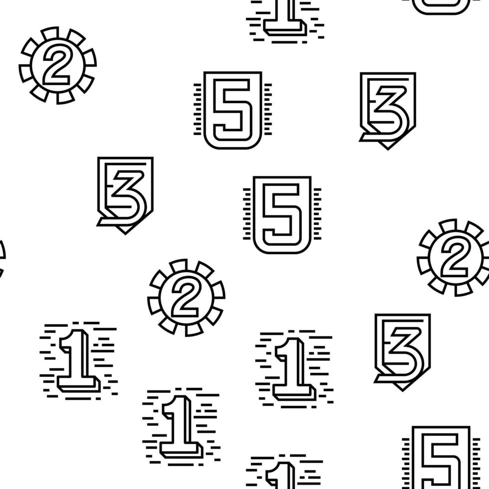 Numbers Numeral Title Vector Seamless Pattern