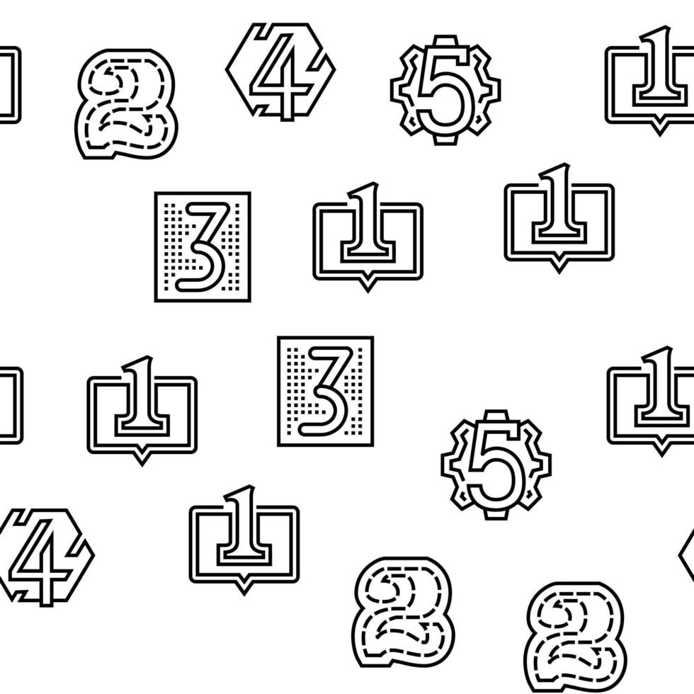 Numbers Numeral Title Vector Seamless Pattern