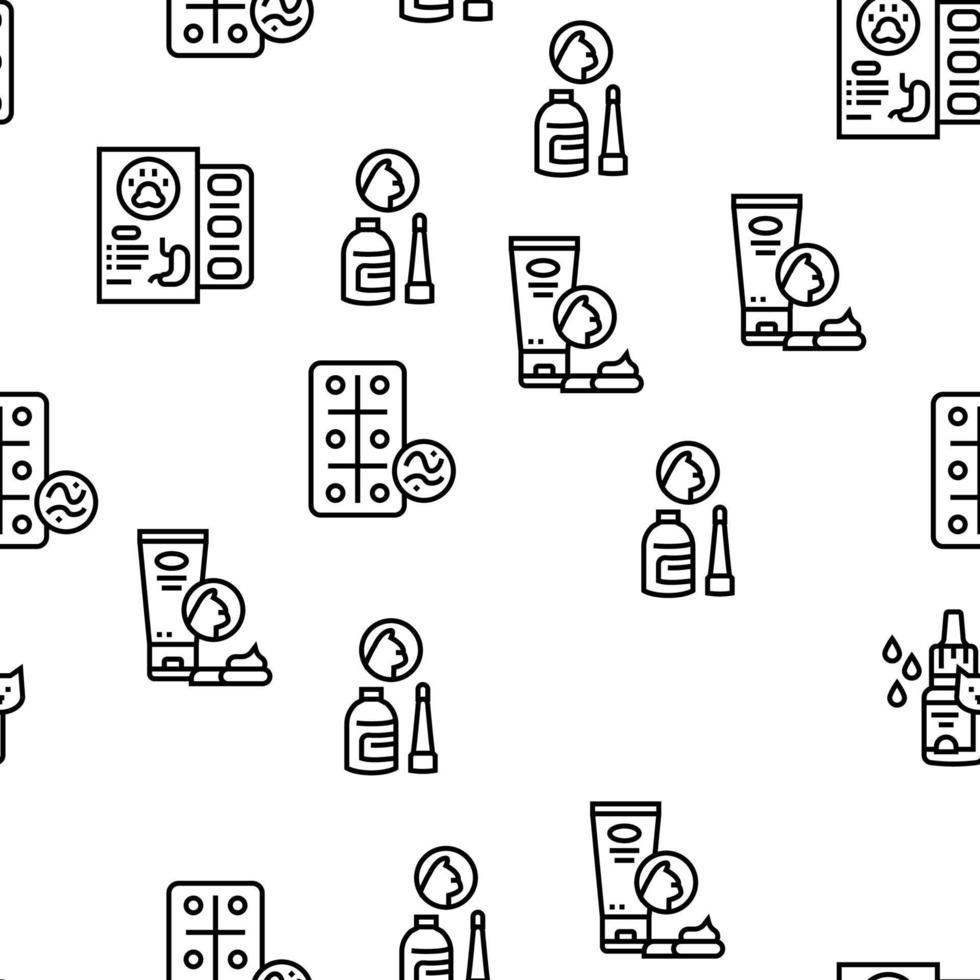 Pet Products Food Vector Seamless Pattern