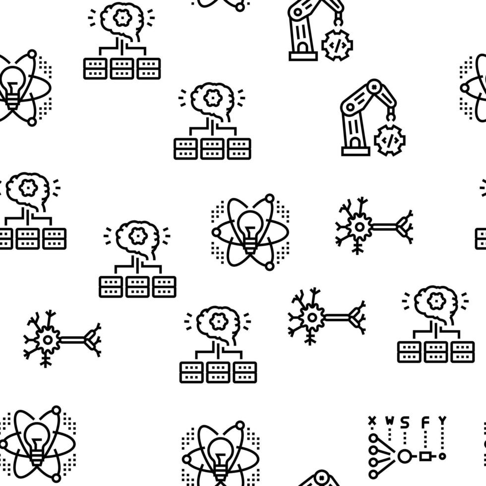 red neuronal y ai vector de patrones sin fisuras